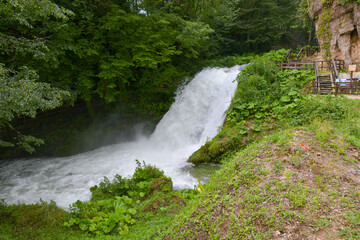 marmore waterfall lower part of the highest in the european