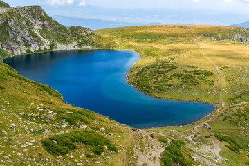Fototapeta na wymiar Landscape with The Kidney Lake, Rila Mountain, Bulgaria