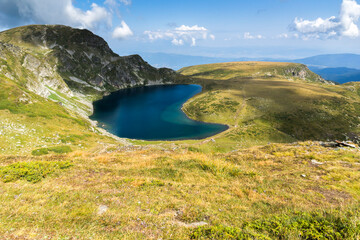 Fototapeta na wymiar Landscape with The Kidney Lake, Rila Mountain, Bulgaria