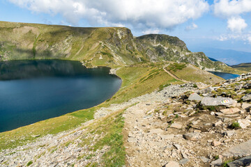 Fototapeta na wymiar Landscape with The Eye Lake, Rila Mountain, Bulgaria