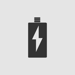Battery Charging icon flat