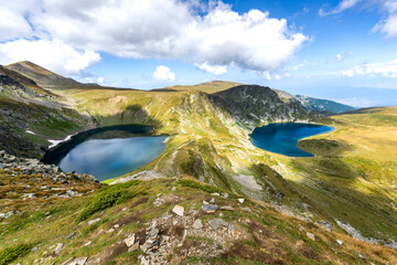Panorama of The Seven Rila Lakes, Rila Mountain,  Bulgaria