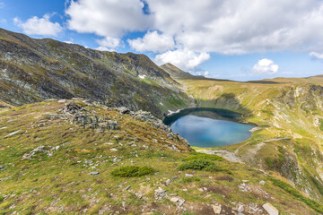 Fototapeta na wymiar Panorama of The Seven Rila Lakes, Rila Mountain, Bulgaria