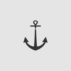 Anchor icon flat