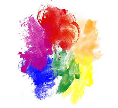 LGBTQI colored paint with watercolor on canvas, creative colorful texture with pastel colors
