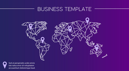 Fototapeta premium Business Infographics Banner Template. Abstract tech futuristic background. Vector illustration of infographic elements.