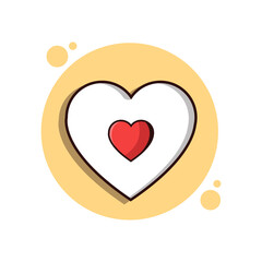 red heart in the white heart icon for medical