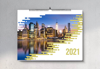 2021 Landscape Wall Calendar Layout