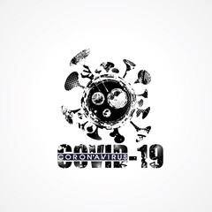 Obraz premium Vector design symbol Covid-19 Coronavirus concept.