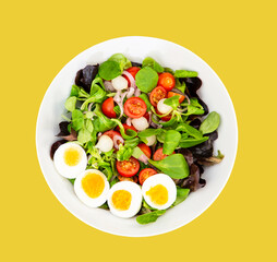 vegetable salad with Save with clipping path. 