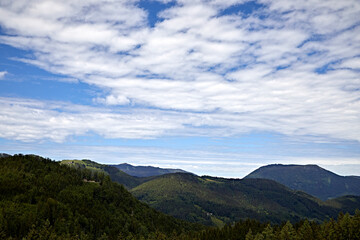 mountain landscape cloudy sky