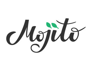 Obraz premium Mojito vector hand drawn lettering