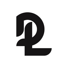 DL Letter Logo Design With Simple style