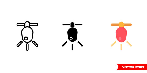 Bauble icon of 3 types. Isolated vector sign symbol.