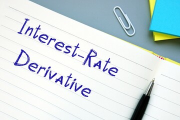 Financial concept about Interest-Rate Derivative with phrase on the piece of paper.