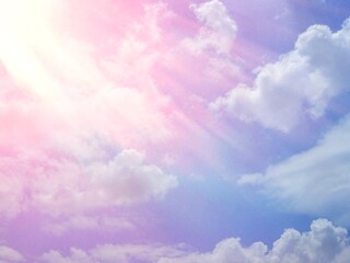 Obraz na płótnie Canvas Pink and blue colors sky and sunshine. sky abstract background