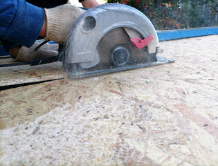 saw, tool, construction, repair, hand, man, worker