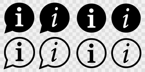Information icon . Info sign vector icon .  Informaton set , illustration.