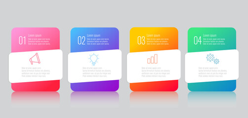 infographics design with speech bubble flat vector