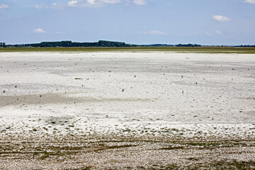 white salt lake beach landscape