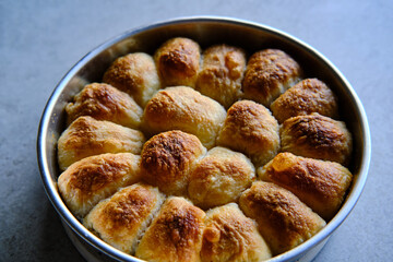 Burek with cheese, traditional turkish and bosnian borek, delicious pastry filled with cheese