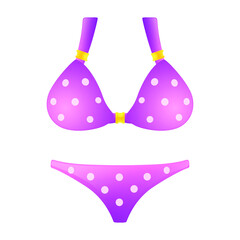 Bikini Beach. Summer Vacations. Illustration Face Vector Design Art.