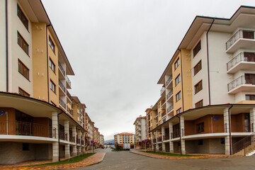 Fototapeta na wymiar multi-storey residential complex of several buildings