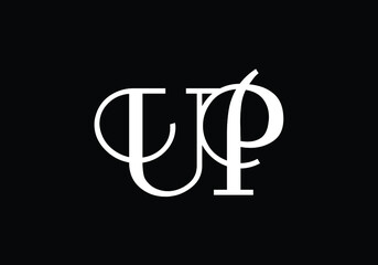 Initial Monogram Letter U P Logo Design Vector Template. UP Letter Logo Design
