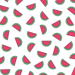 Fruit hand drawn pattern. Colorful cute wallpaper vector illustration. Design for fabric and decorations.