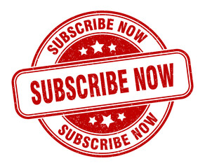 subscribe now stamp. subscribe now round grunge sign. label