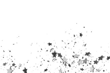 Silver volumetric star-confetti