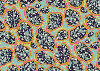 Bold abstracted leopard skin seamless pattern design. Jaguar, leopard, cheetah, panther animal print. Seamless camouflage