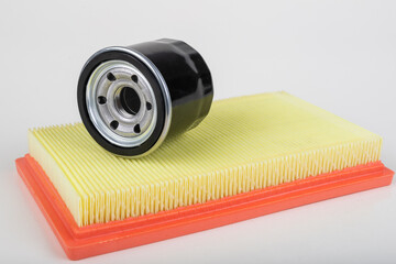 Air and oil filter for passenger car. Maintenance accessories for vehicles for private use.