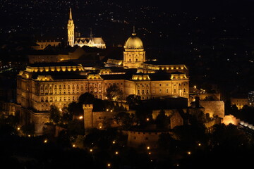 Fototapeta na wymiar Budapest castle at night