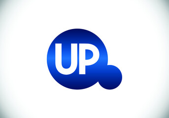 Initial Monogram Letter U P Logo Design Vector Template. UP Letter Logo Design
