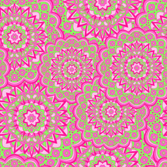 Persian medallion flower seamless ornament design.