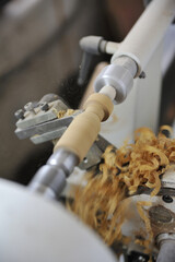 craftsman carpenter works the wood