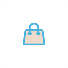 shopping bag icon flat vector logo design trendy