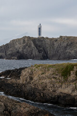 lighthouse on the coast  of Valdoviño, Galicia, Spain