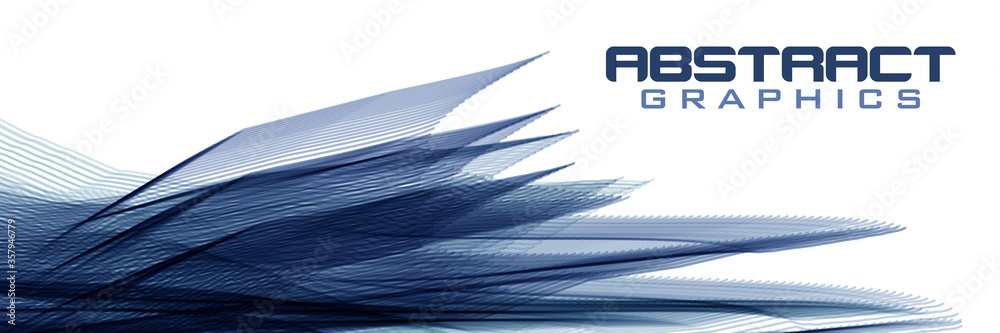 Poster Saturated dark blue sharp abstraction. Vector graphics