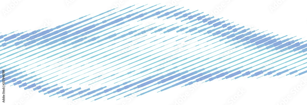 Poster Diagonal striped tech wave with halftone effect