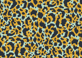 Bold abstracted leopard skin seamless pattern design. Jaguar, leopard, cheetah, panther animal print. Seamless camouflage