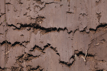Flat ground texture. Preparation of land for construction