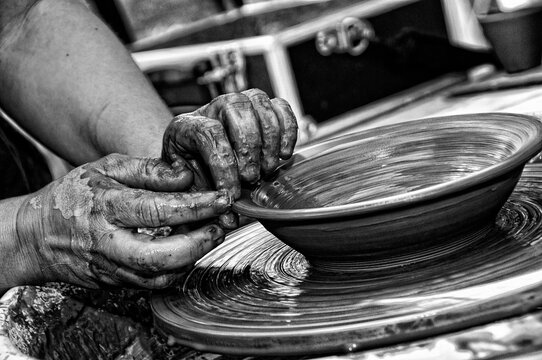Hands of potters