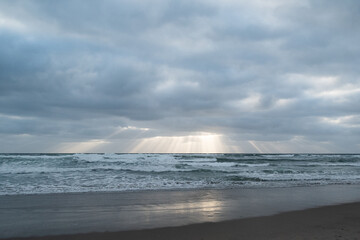 Sunset along the highway