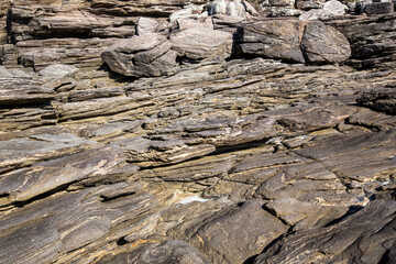 rock formation forming brown rustic pattern