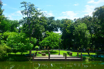 Fototapeta na wymiar Chinese garden inside Rizal park in Manila, Philippines