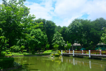 Japanese garden inside Rizal park in Manila, Philippines