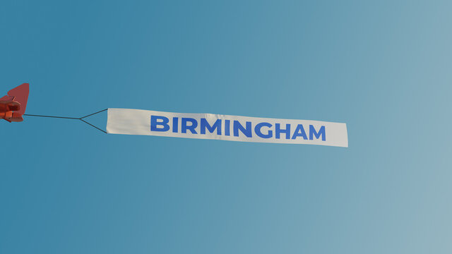 Birmingham Plane Banner Message UK City