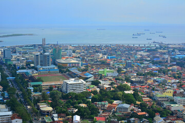 Fototapeta na wymiar Cebu city overview in Cebu, Philippines